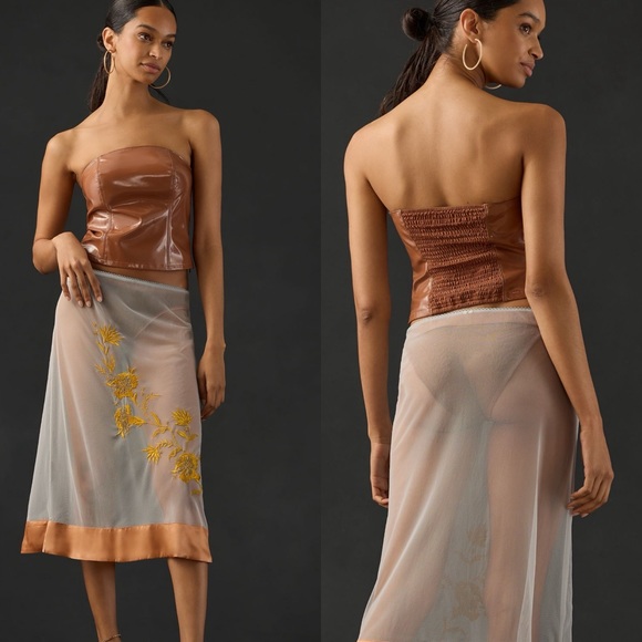 NWT Anthropologie sheer skirt - Picture 2 of 2